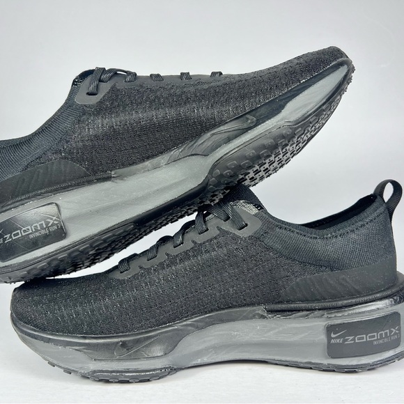 Nike Zoom Invincible Run 3 Flyknit Triple Black Women’s Sneakers Size 10 - Picture 7 of 10